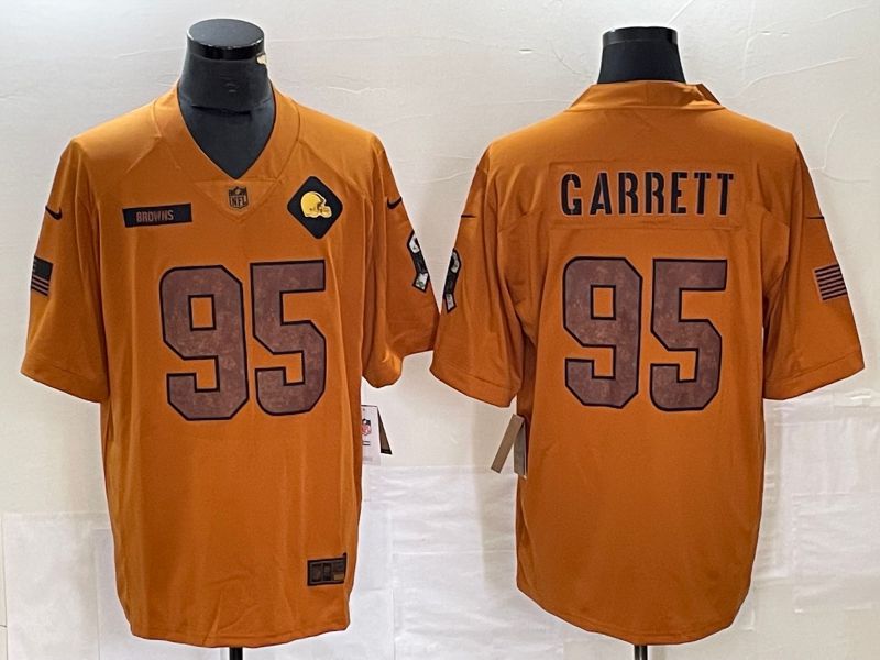Men Cleveland Browns #95 Garrett brown Nike 2023 Salute To Service Limited NFL Jersey